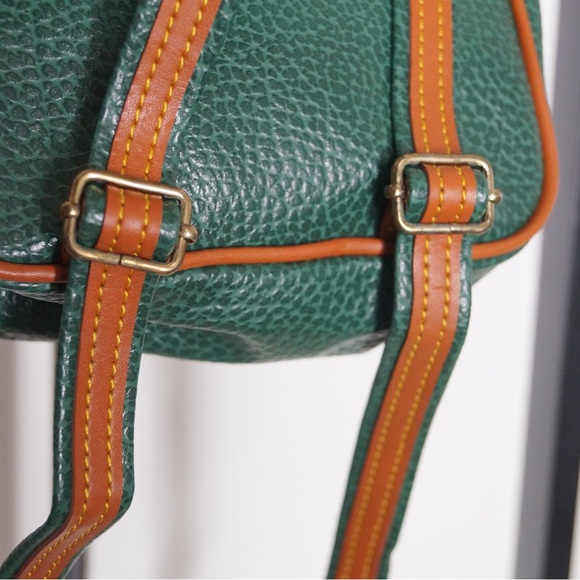 Green Vintage Backpack Pebbled Leather Feel - Picture 5 of 8